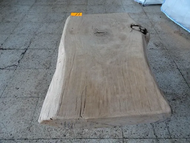 Eiken zitbank/bijzettafel - afbeelding 3 van  3