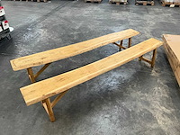 Eikenhouten boomstambank (2x) - afbeelding 1 van  5