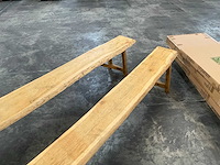 Eikenhouten boomstambank (2x) - afbeelding 3 van  5