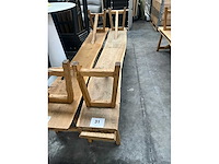 Eikenhouten boomstambank (2x) - afbeelding 5 van  5