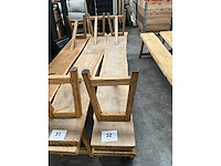 Eikenhouten boomstambank (2x) - afbeelding 5 van  5