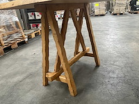 Eikenhouten boomstamtafel - afbeelding 3 van  4