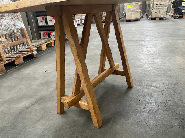 Eikenhouten boomstamtafel - afbeelding 3 van  4