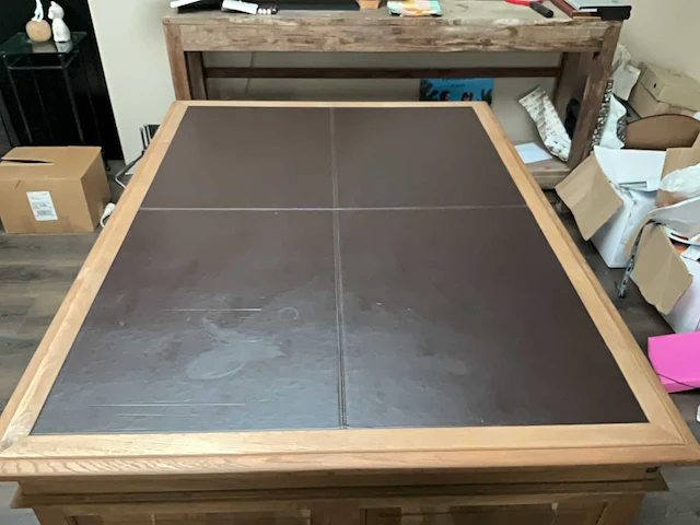 Eikenhouten bureau. - afbeelding 5 van  5
