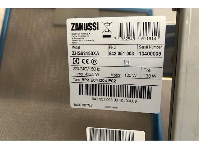Eiland dampkap zanussi - afbeelding 4 van  4
