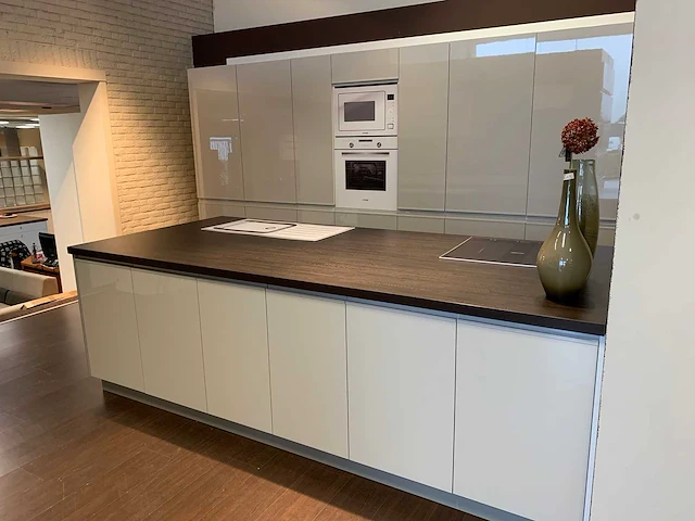 Eiland keukenopstelling expo 35 grijs hoogglans in bouwpakket - afbeelding 2 van  19