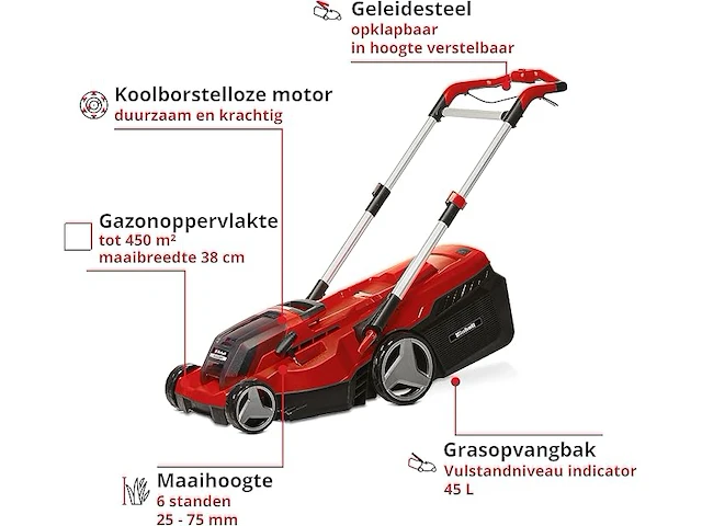 Einhell accu grasmaaier - afbeelding 2 van  2