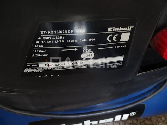 Einhell bt-ac 200/24 van compressor - afbeelding 3 van  6