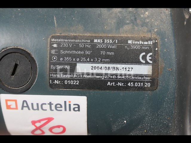 Einhell mks 355/1 metalen kettingzaag - afbeelding 3 van  6