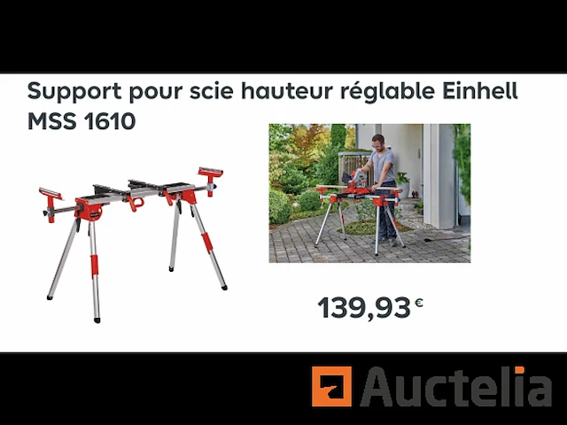 Einhell mss 1610 in hoogte verstelbare zaagstandaard - afbeelding 1 van  1