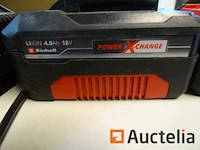 Einhell oplader, 2 einhell 4 ah accu's - 18 v - afbeelding 1 van  3
