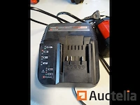 Einhell oplader, 2 einhell 4 ah accu's - 18 v - afbeelding 2 van  3
