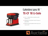 Einhell te-cf 18 li-solo draadloos koffiezetapparaat - afbeelding 1 van  2