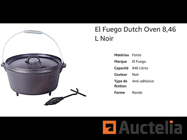 El fuego gietijzeren steelpan 8,46 l - afbeelding 1 van  1