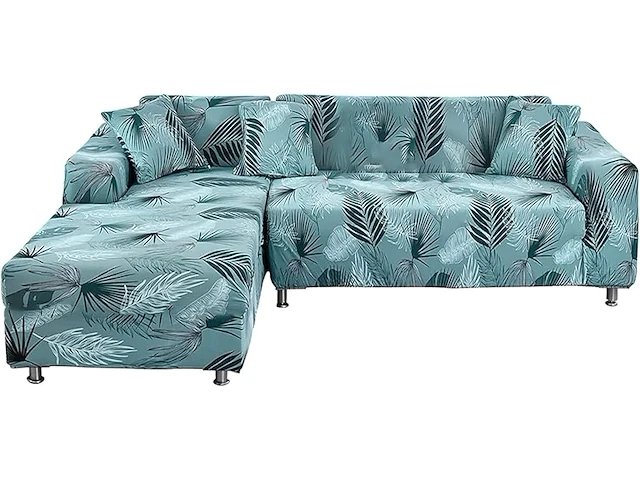 Elastische bankhoes (1-zits + 2-zits, blauw motief) - afbeelding 1 van  2