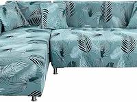 Elastische bankhoes (1-zits + 2-zits, blauw motief) - afbeelding 1 van  2