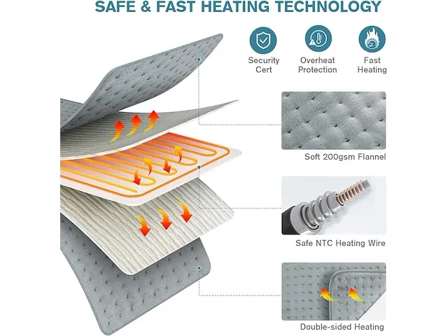 Electric heating pad - afbeelding 5 van  7