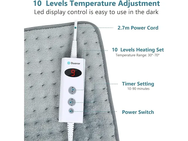 Electric heating pad - afbeelding 7 van  7