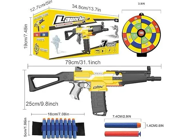 Electrisch speelgoedpistool m5 voor nerf darts - afbeelding 4 van  5