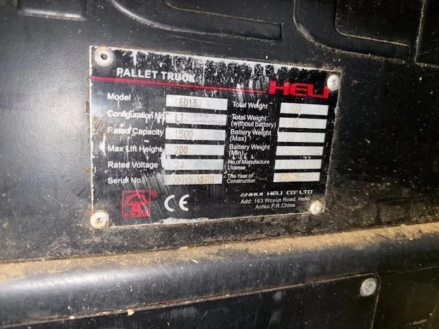 Electrische pallet truck heli - afbeelding 3 van  10