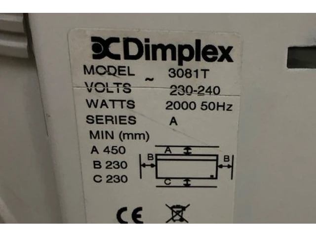 Electrische radiator dimplex - afbeelding 2 van  3