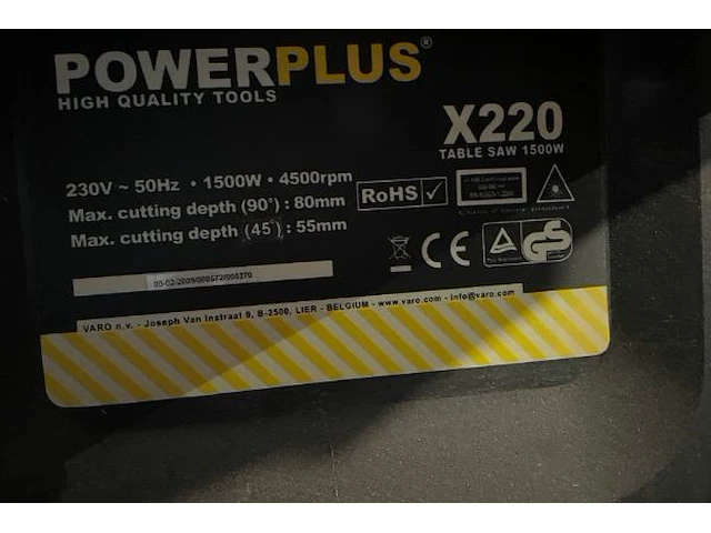 Electrische tafelzaag powerplus - afbeelding 4 van  5