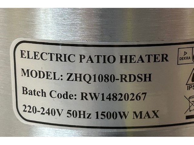 Electrische terrasverwarming met asbak - afbeelding 6 van  7