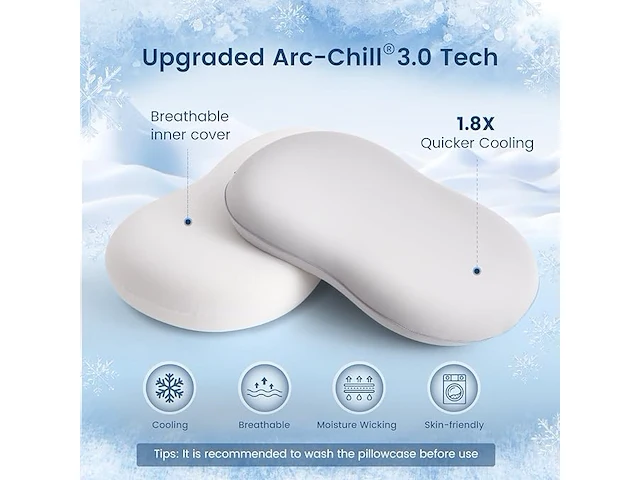 Elegear sleep zero pressure cooling pillow - afbeelding 2 van  5