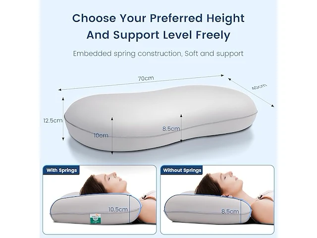 Elegear sleep zero pressure cooling pillow - afbeelding 4 van  5