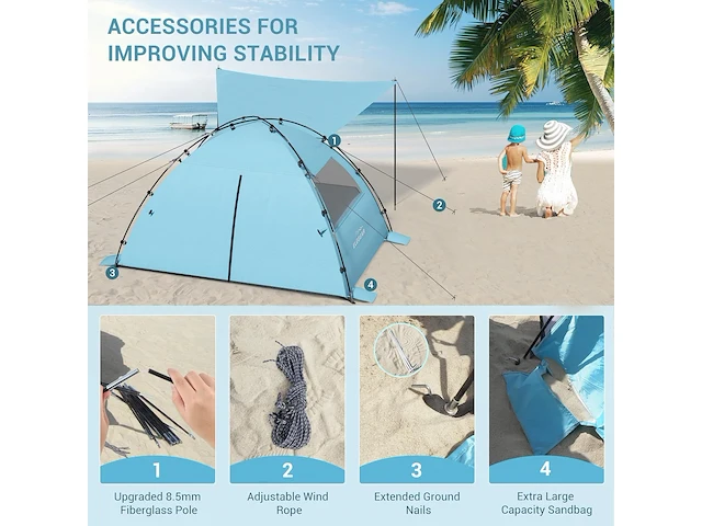 Elegear strandtent - afbeelding 6 van  6