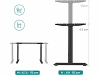 Elektrisch bureauframe, zit-sta bureaupoten, zonder tafelblad - afbeelding 3 van  7