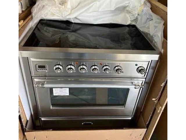 Elektrisch fornuis met inductiekookplaat boretti majestic line mbri90ix (nieuw) - afbeelding 4 van  4