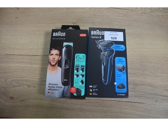 Elektrisch scheerapparaat braun series 5 51-b1200s en braun all-in-one trimmer 3 mgk3321 (b435) - afbeelding 1 van  6