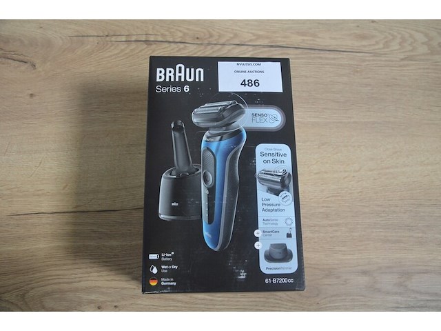 Elektrisch scheerapparaat braun series 6 senso flex 61-b7200cc (b435) - afbeelding 1 van  4