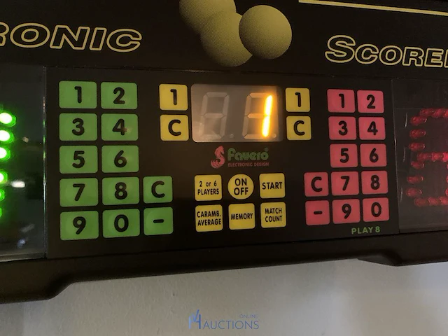 Elektrisch scorebord biljart - afbeelding 4 van  4