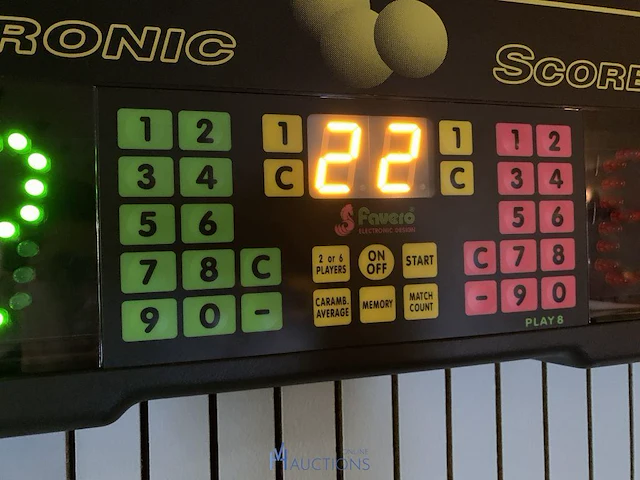 Elektrisch scorebord biljart - afbeelding 3 van  5