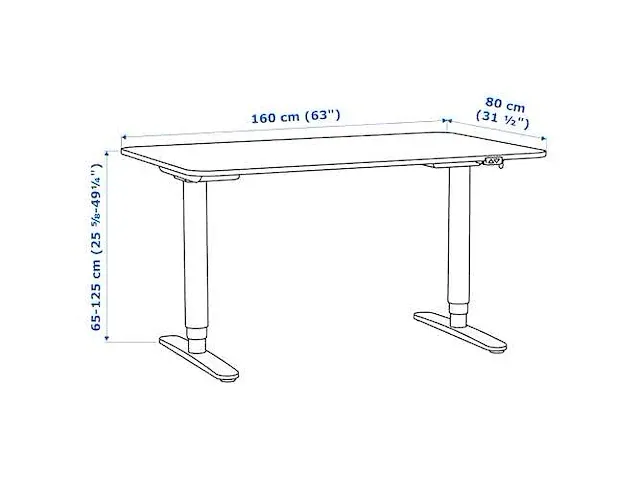 Elektrisch zit/sta-bureau ikea bekant - afbeelding 2 van  8