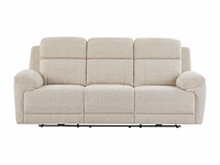 Elektrische 3-zits relaxbank met beige heide stoffen plank - afbeelding 3 van  9