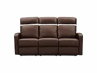 Elektrische 3-zits relaxfauteuil lederen bank - chocolate - afbeelding 4 van  5