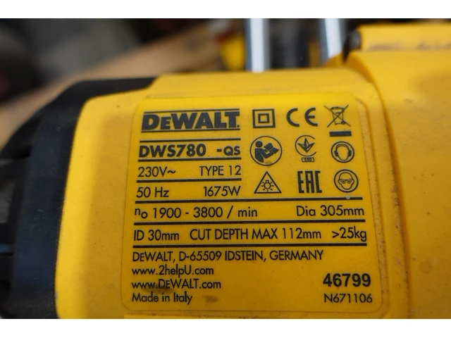 Elektrische afkortzaag dewalt - afbeelding 4 van  6