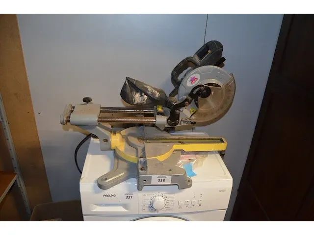 Elektrische afkortzaag topcraft xyz267be, werkkoffer milwaukee - afbeelding 1 van  12
