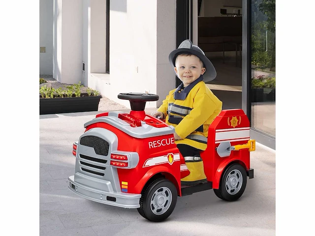 Elektrische auto voor kinderen 1 6v auto voor kinderen met muziek, claxon, elektrisch voertuig met koplampen, zachte start, 3 km / u, voor kinderen van 3 tot 5 jaar - afbeelding 1 van  9