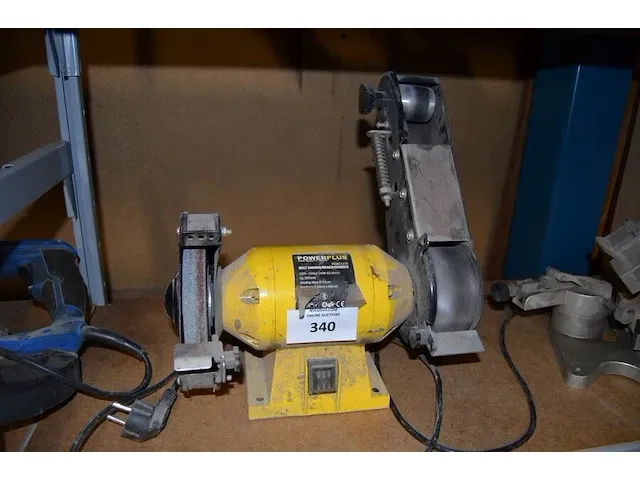 Elektrische bandschuurmachine powerplus pow1270 met slijpsteen, elektrische kettingslijper topcraft xyz276be - afbeelding 7 van  11
