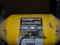 Elektrische bandschuurmachine powerplus pow1270 met slijpsteen, elektrische kettingslijper topcraft xyz276be - afbeelding 10 van  11