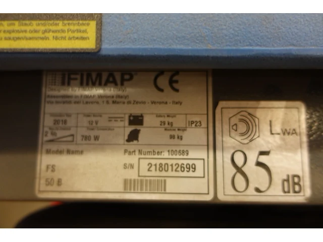Elektrische borstelmachine fimap - afbeelding 7 van  9