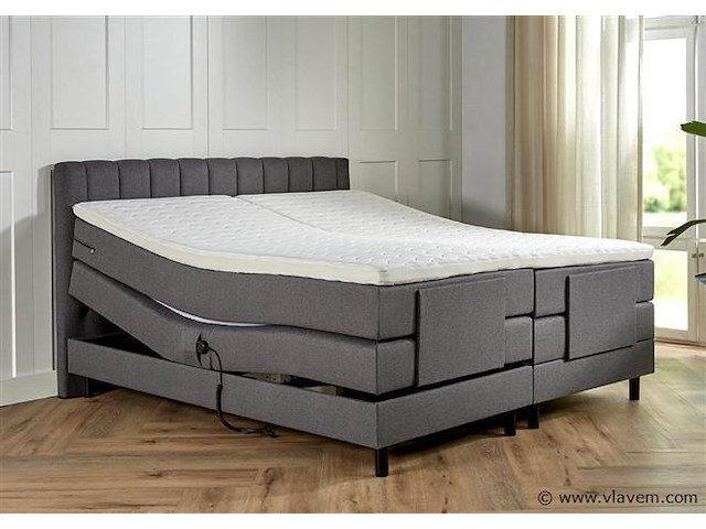Elektrische boxspring serie vienna, afmeting 180 x 200, antraciet - afbeelding 1 van  6