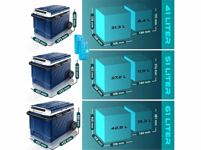 Elektrische compressorkoeler - 41l campingvriezer met touch led - afbeelding 4 van  4