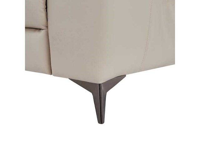 Elektrische fauteuil linker hoekbank in crèmekleurig leer - afbeelding 7 van  9