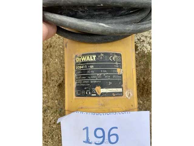 Elektrische haakse slijper dewalt - afbeelding 3 van  3