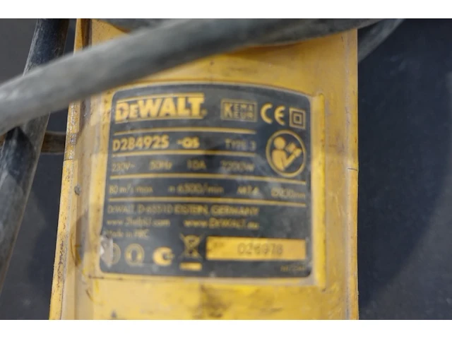 Elektrische haakse slijper dewalt - afbeelding 2 van  3